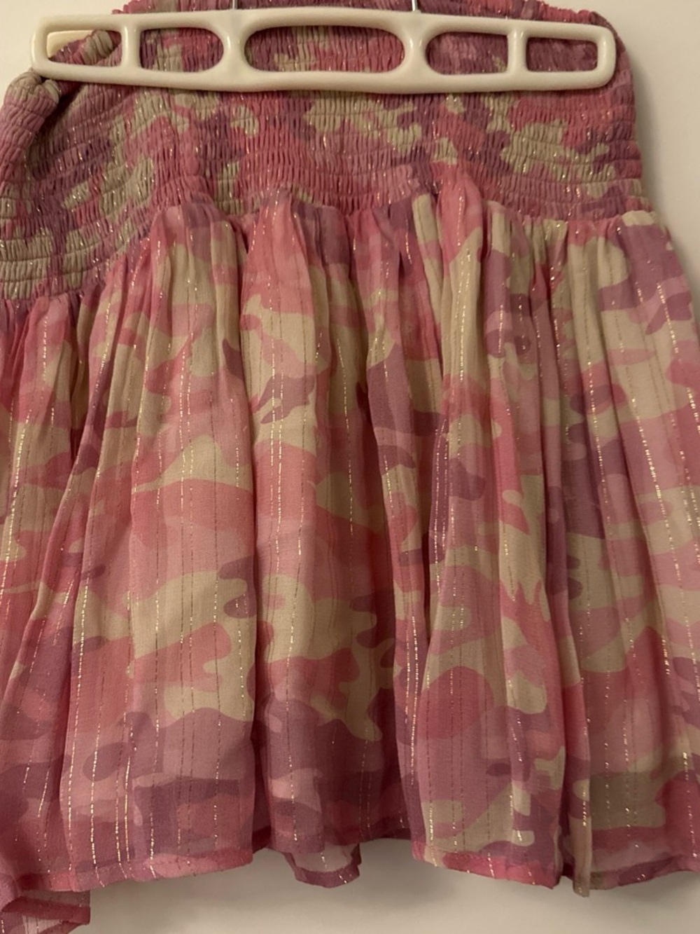 Muche Muchette Pink Camouflage Smocked Skirt Dress